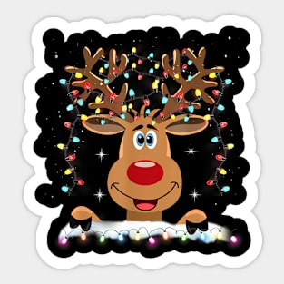 Rudolph Red Nose Reindeer - Santa Christmas Sticker